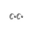 Orecchini cerchietti rodio 2
