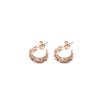 Orecchini cerchietti beam oro rosa2