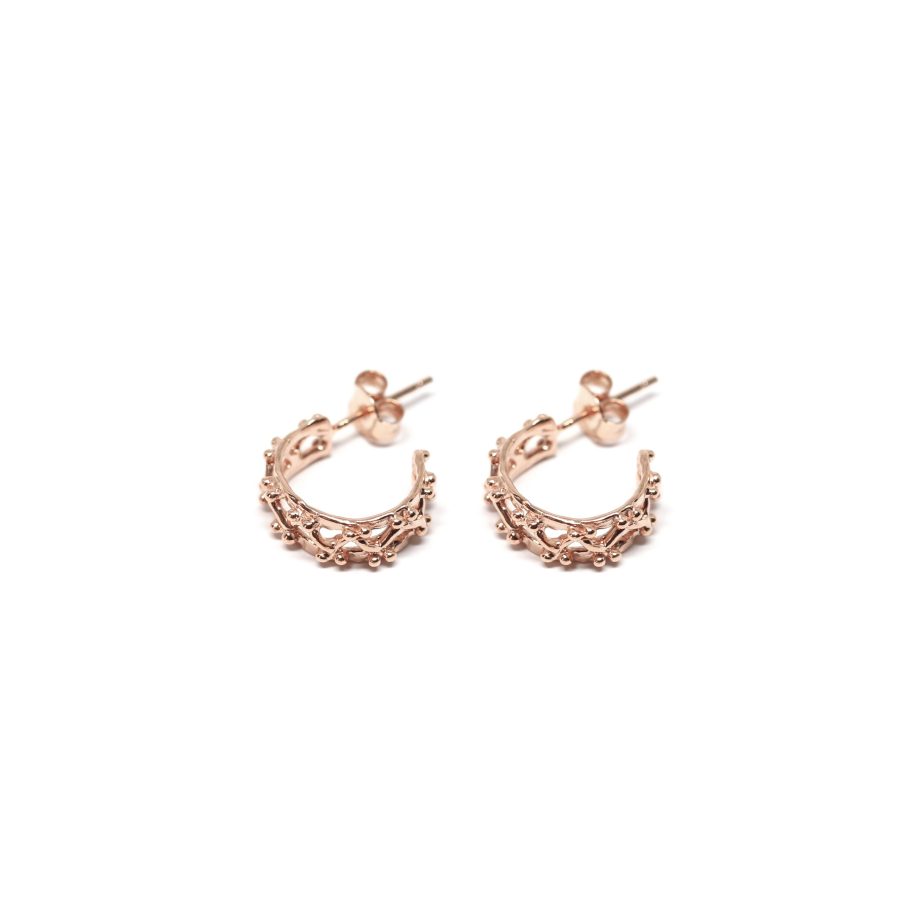 Orecchini cerchietti beam oro rosa2