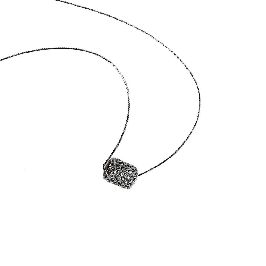 Ciondolo gasometro rodio nero