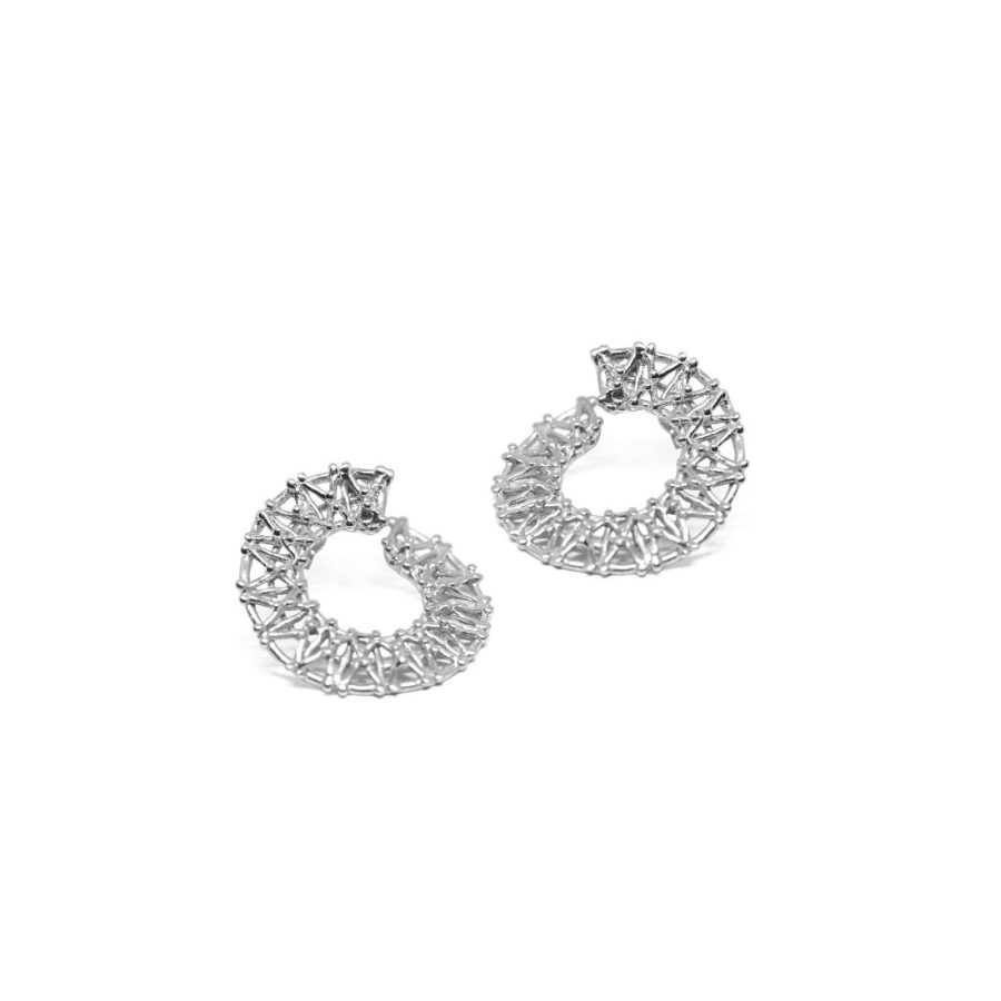 Gasometer Hoop Earrings 925 Silver