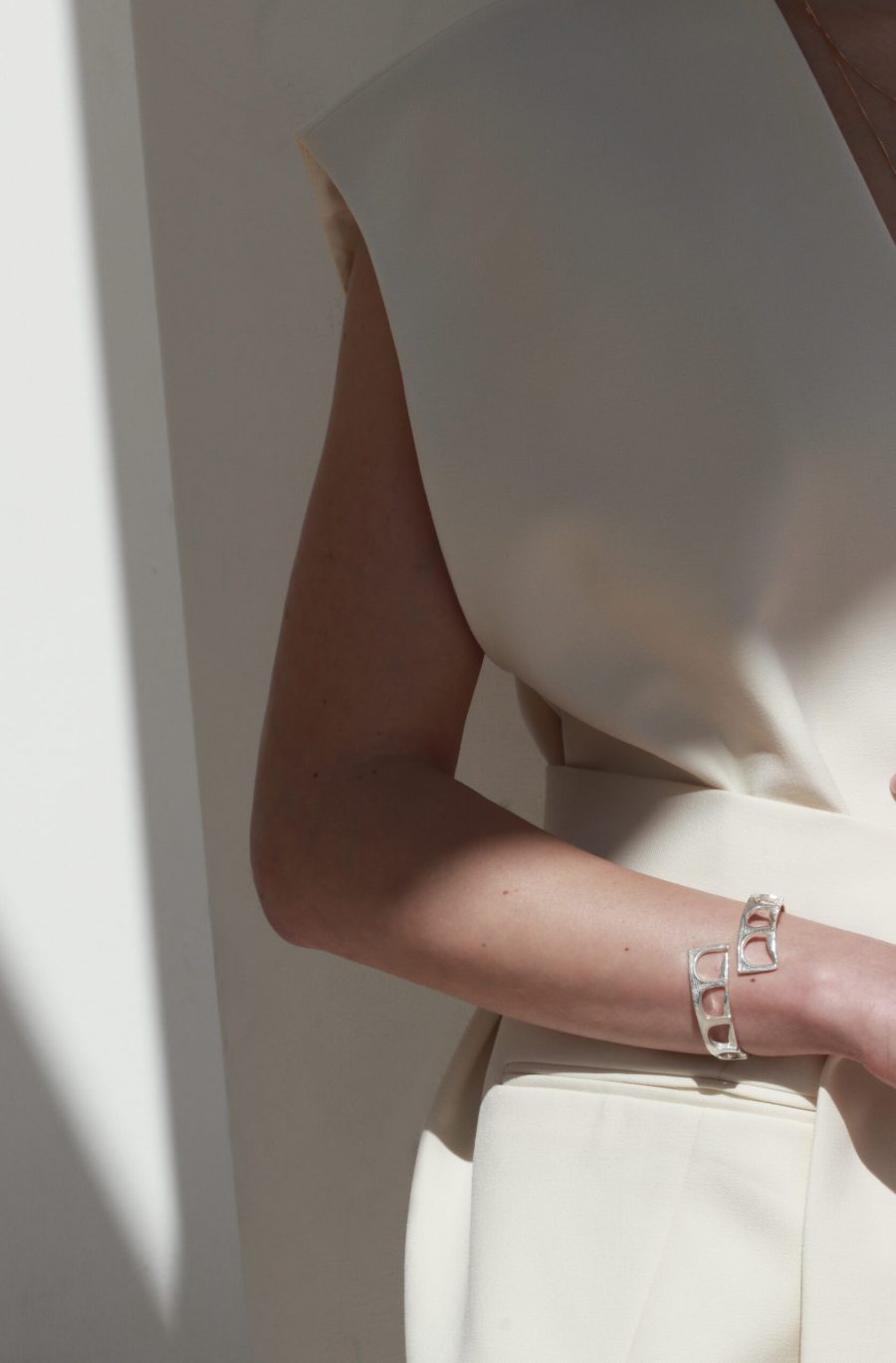 Indossato bracciale acquedotto indossato argento 1