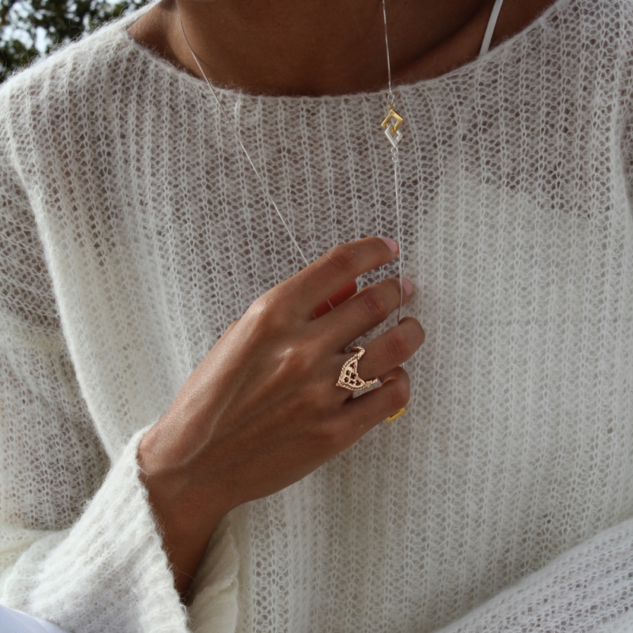 Water Gate Golden Gothic Ring 2