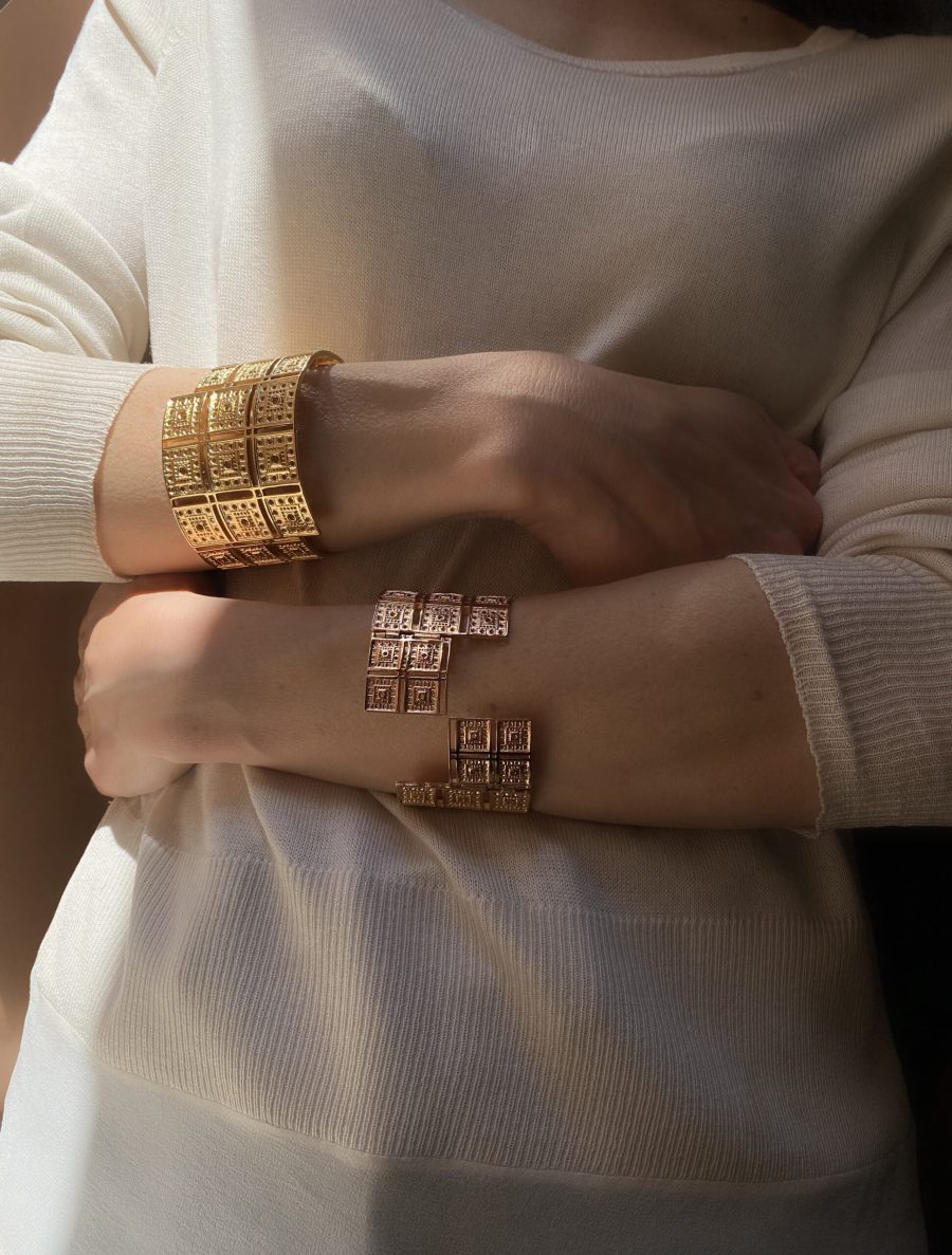 Indossato Bracciale Ima oro e rosa