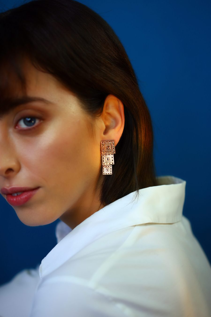 indossato Orecchini Ima oro rosa