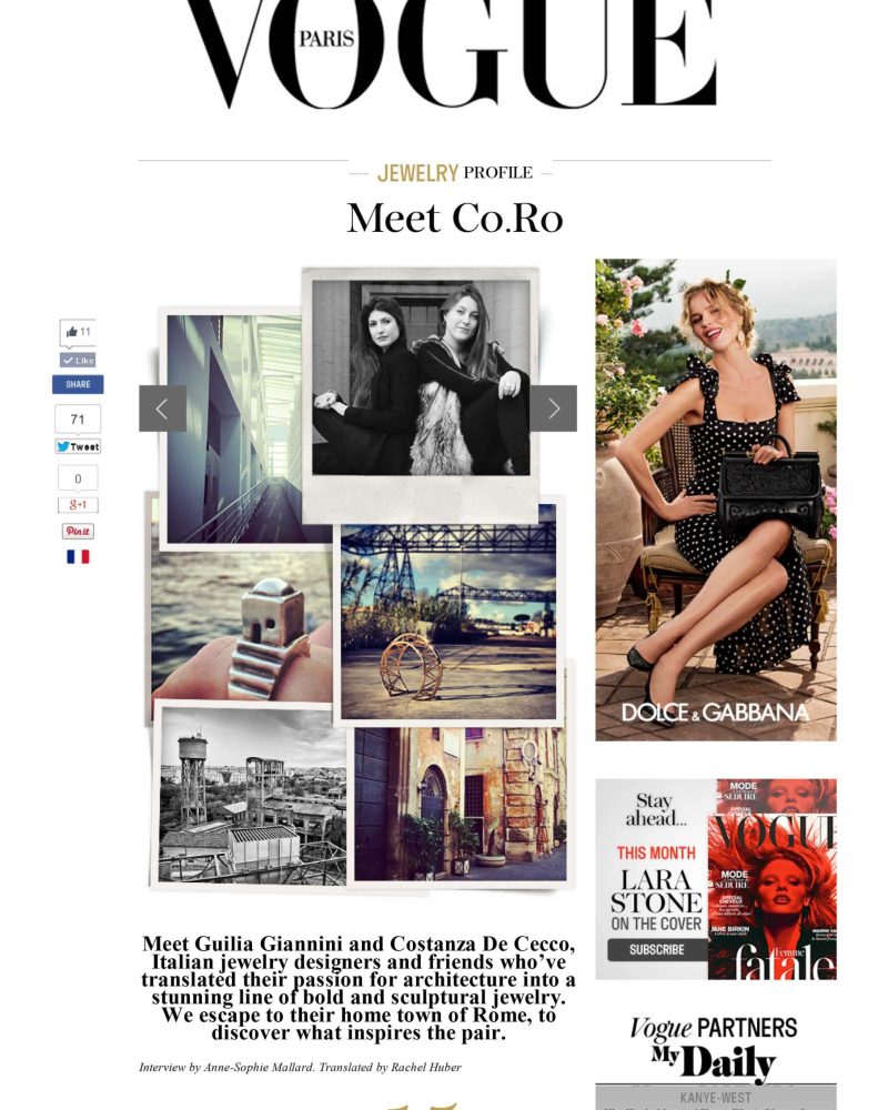 Vogue Paris copertina