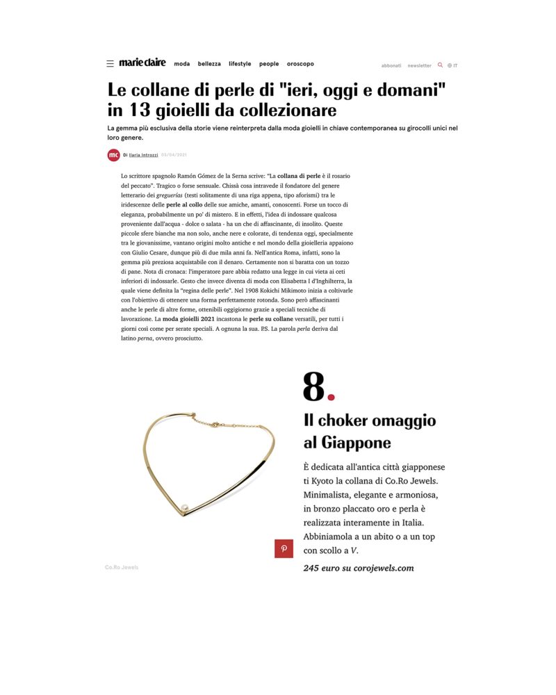 marie claire aprile 21