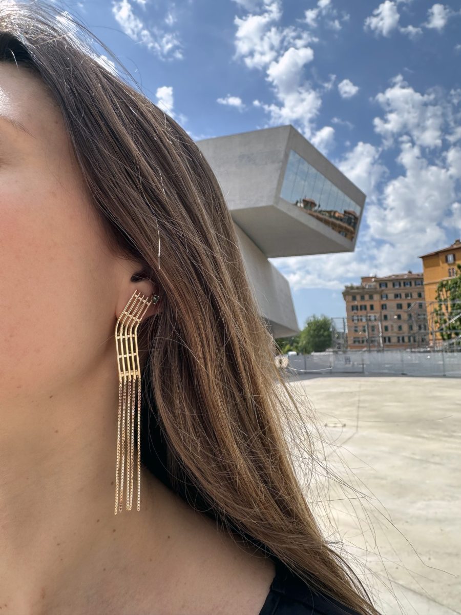 Orecchini Maxxi oro indossati 1