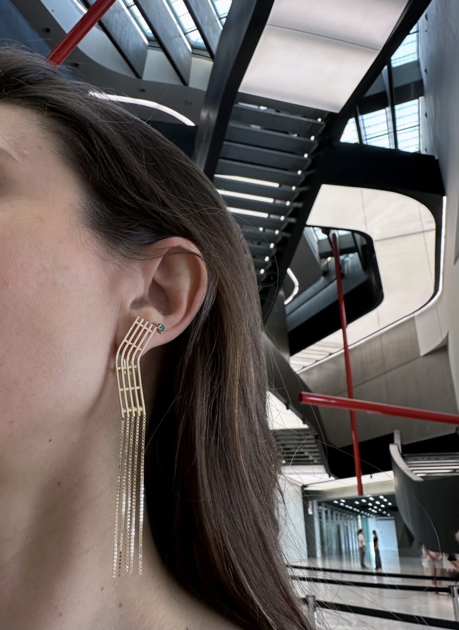 Orecchini Maxxi oro indossati 2